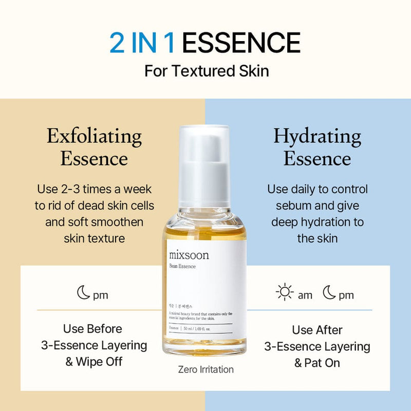 Mixsoon Bean Essence bottle – vegan essence with fermented bean extract and amino acids