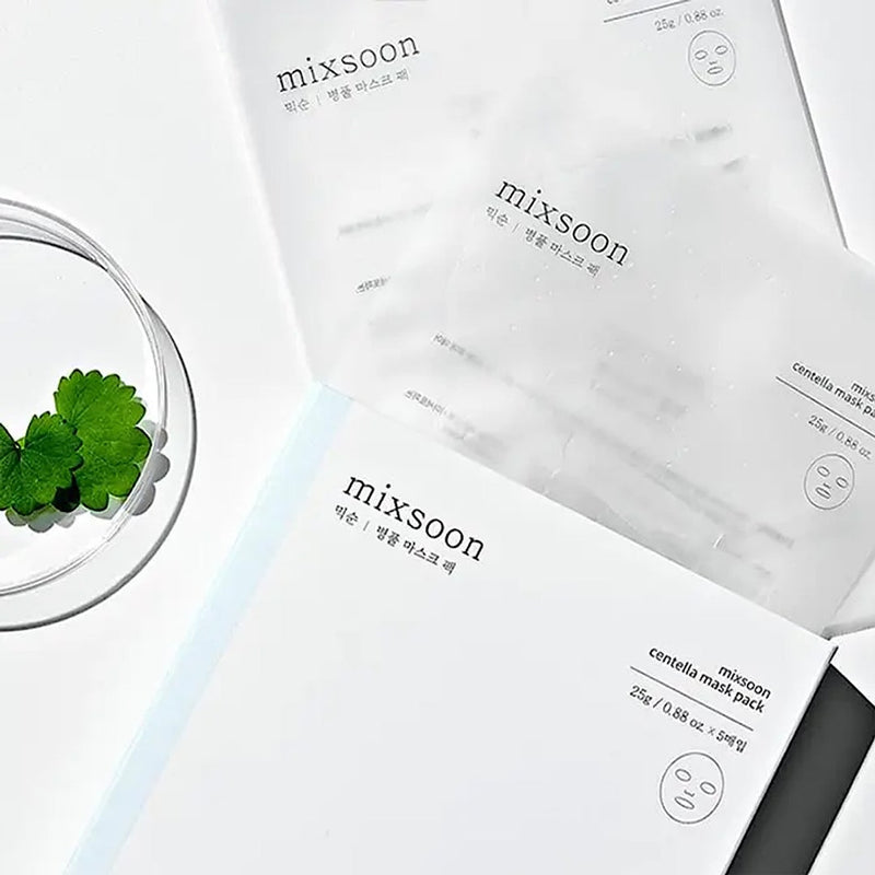 Mixsoon Centella Mask - Popular Korean Skincare Mask for Sensitive Skin, Hydration Boost, and Glass Skin Glow