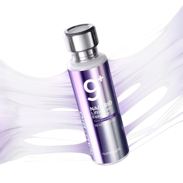 Close-up of Numbuzin No.9 NAD Bio Lifting-Sil Essence 50ml for visibly firmer, smoother skin with peptide and niacinamide complex