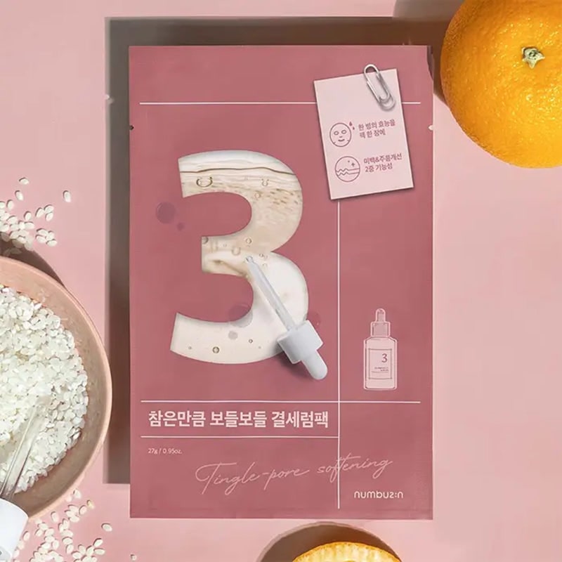 Numbuzin No.3 Tingle-Pore mask enriched with exfoliating and calming ingredients
