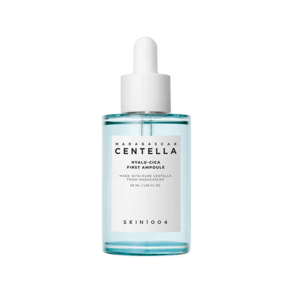 SKIN1004 Madagascar Centella Hyalu-Cica First Ampoule 50ml - a hydrating ampoule with Centella Asiatica and hyaluronic acid for soothing and moisturising sensitive skin