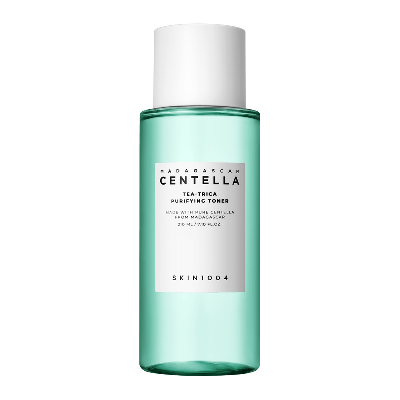 SKIN1004 Madagascar Centella Tea-Trica Purifying Toner 210ml - soothing toner with Centella Asiatica and Tea Tree extract for controlling sebum, exfoliating, and purifying oily, acne-prone skin.