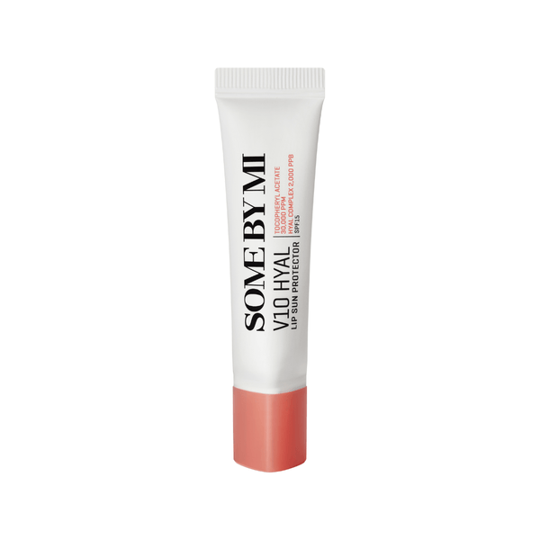 SOME BY MI V10 Hyal Lip Protector SPF15 Rosy (7ml) – Hydrating Tinted Lip Balm with 10 Vitamins and Sun Protection