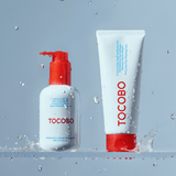 Tocobo Double Cleansing Duo packaging showing two-step Korean skincare cleansing routine