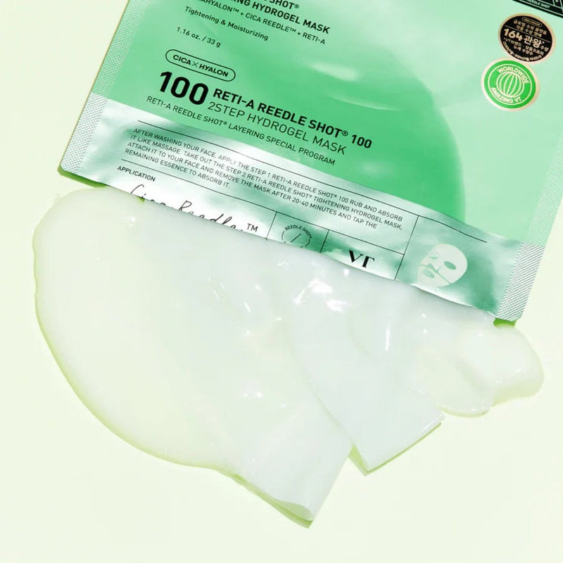 Retinol hydrogel sheet mask for anti-ageing care, soothing hydration, and barrier support.