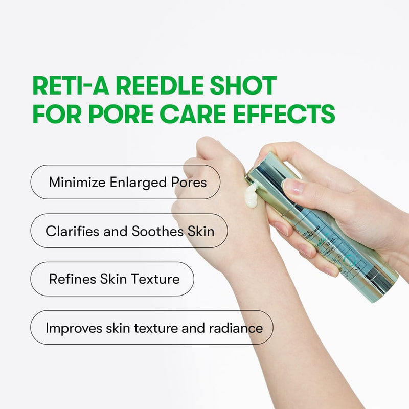 VT Reti-A Reedle Shot 100 single-use stick pouch for deep absorption and gentle retinol care.