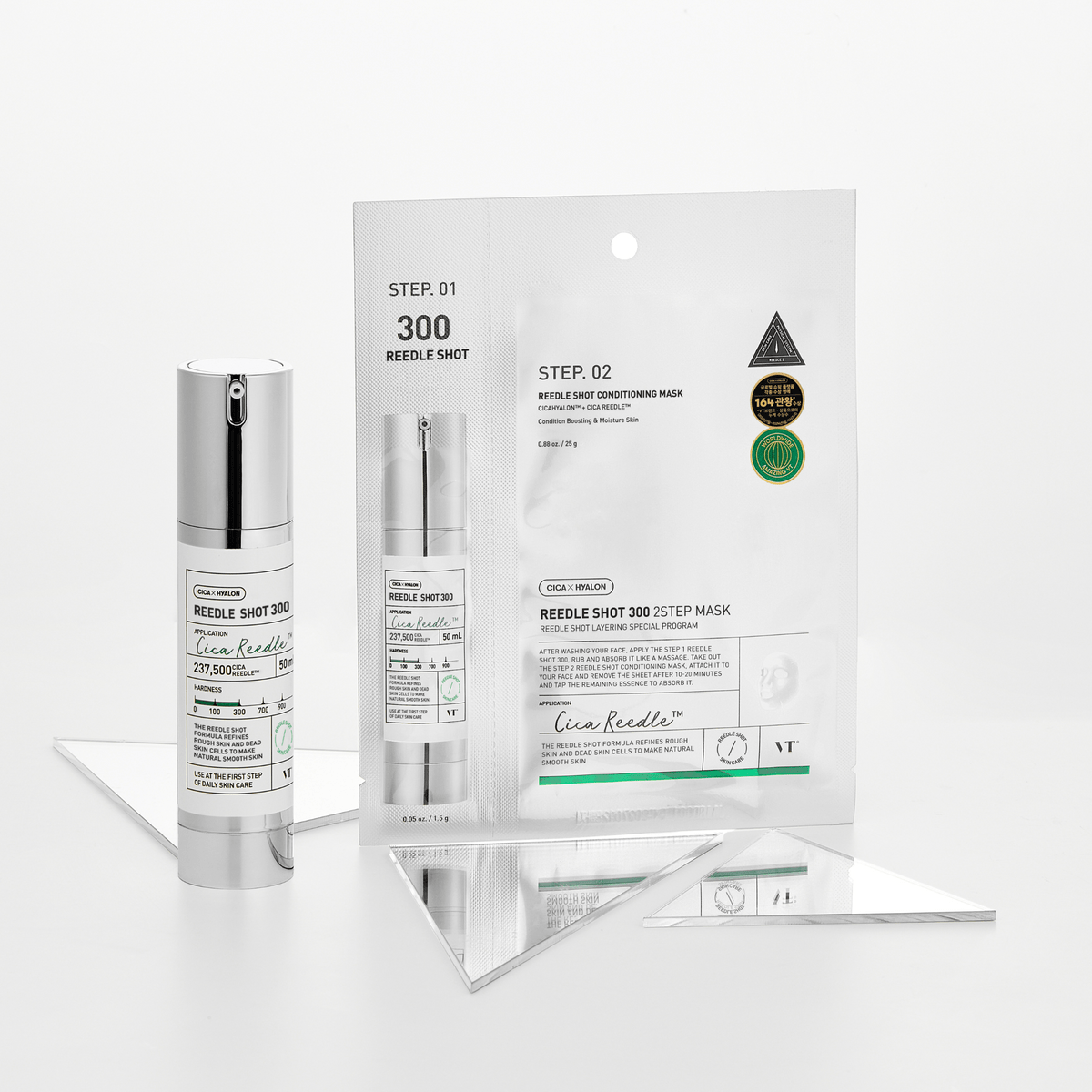 VT Cosmetics Mild Reedle Shot 300 2-Step Mask 25g (1pc) | Skin2Seoul Sheet  Masks