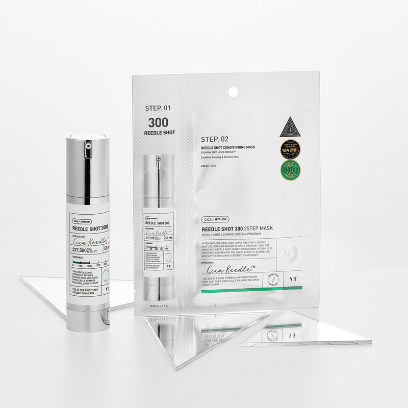 VT Mild Reedle Shot 300 Mask – Cica-infused 2-step skincare treatment with hyaluronic acid for sensitive skin