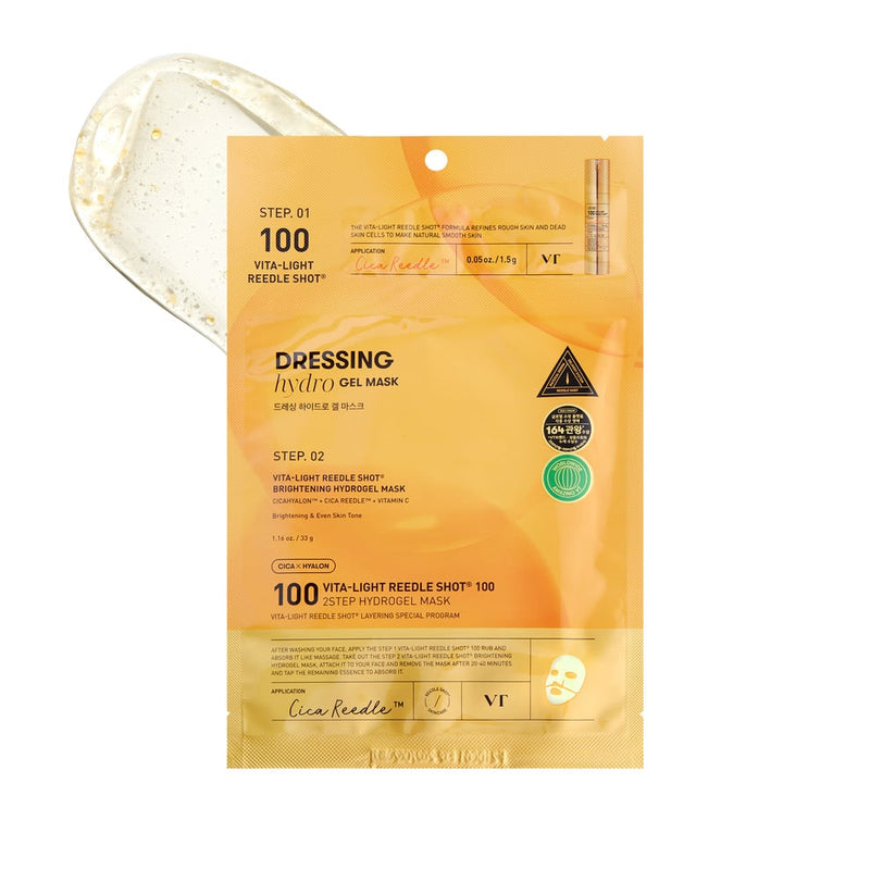 VT Vita-Light Reedle Shot mask powered by CICA REEDLE™ and antioxidants for luminous, healthy-looking skin.
