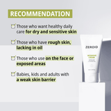 Zeroid Intensive Cream 80ml nourishing face cream to strengthen the skin barrier and relieve dryness in sensitive skin